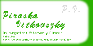 piroska vitkovszky business card